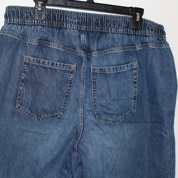 Lane Bryant Women's Pull On Wide Leg Distress Jeans Size 14 - Picture 9 of 9